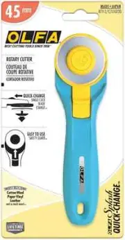 Splash Rotary Cutter 45mm Aqua # RTY2C ~ New ~ Olfa