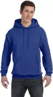 Hanes Mens Comfortblend EcoSmart Pullover Hooded Sweatshirt, XL, Deep Royal