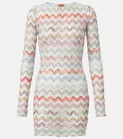 [Missoni] Missoni Zigzag crochet cotton-blend minidress AU 14 multicoloured