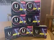 7 Boxes U By Kotex Click Compact Tampons - 18 Regular, NEW SEALED