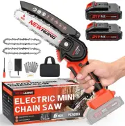 Mini Cordless Chainsaw Kit, Upgraded 6" One-Hand Handheld Electric Portable C...