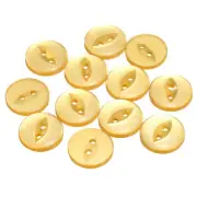 12pcs Orange Round Sewing Buttons 18mm Resin 2-Hole Fish Eye Craft Button