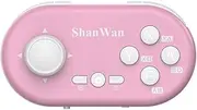 ShanWan Bluetooth Gamepad Keychain Sized Mini Controller for Switch, Windows, Android, iOS & PS4（pink）