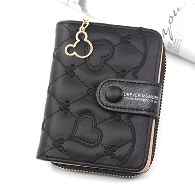 Women Wallets Luxury Red Black Small Mini Coin Purse Hasp Card Holder Ladies Wa