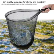 Fly Fishing Net Aluminum Alloy Nylon Mesh Rubber Handle Dip Net Scoop Net Tackle