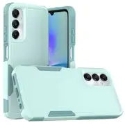 For Samsung Galaxy A35 5G 3in1 Case Drop Resistant Defender Tradies Hybrid Armor Heavy Duty Rugged Shockproof Tough Cover (Sky Blue)