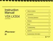 Pioneer Elite VSX-LX304 AV Receiver OWNER'S MANUAL