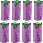 HOUYIBO 8PCS TL-5955 3.6V 1650mAh 2/3AA Li-SOCI2 TL-4955 Non-Rechargeable Disposable Lithium Battery for Alarm System