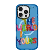 iPhone 16 Pro Impact Case MagSafe Compatible THE WORLD IS YOURS IPHONE CASE BY SUE TSAI