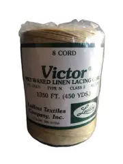 Waxed LINEN lacing 8-cord rug braiding weaving twine 8-ply thread warp Victor