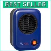 Portable Blue Space Heater - 200W with Cool-Touch Safety for Comfort Anywhere