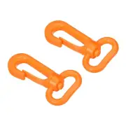 2pcs Plastic Swivel Snap Hook Lobster Clasp Buckle for Webbing Strap Orange