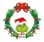 Grinch Wreath Building Block Set - Includes Accessories -Lego Compatible