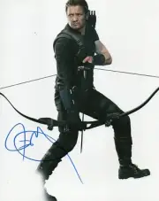 " JEREMY RENNER " HAWKEYE "AVENGERS @@ Autograph Hand Signed 8"x 10" Photo COA
