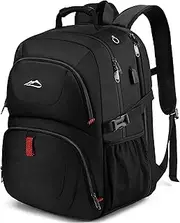 PROETRADE Extra Large Backpack 50L Fits 17Inch Laptop Travel Backpack Work Bag School Anti Theft Rucksack Fits with USB Charging Port