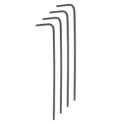 4pcs Ball End Hex Key Wrench 1/16" L-Shape Long Arm Hexagon SAE Wrenches Black