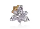 Pave 0.14 Cts Round Brilliant Cut Natural Diamonds Nose Stud In 18K Gold