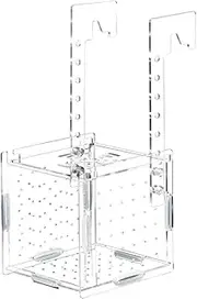Acrylic Fish Isolation Box with Suction Cups Hanging Hooks, 1Pc Aquarium Fish Breeder Box Fish Breeding Tanks Fish Isolation Breeding Box Hatching Incubator Box Fish Breeding Box Fish Isolation Box