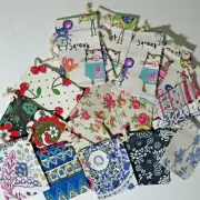 Cottage Core Jute Burlap Drawstring Party Favor Easter Jewelry Bags Fruit Flower