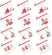 Veemoon 12pcs Christmas Ring Bag File Bag File Pouch Pen Storage Bag Stationery Case Office Supply Storage Holder Students Stationery Bag Stationery Pouch Student Supply Student Present
