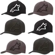 Alpinestars Corp Shift 2 Flexfit Cap Unisex Curve Bill Motorcycle Hat Black Grey