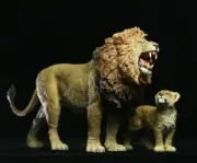 DF 1/12 African Lion King and Son Model Panthera leo massaicus Animal Toy Gift