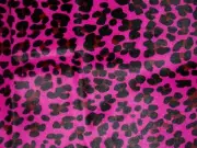 Hot Pink Leopard Print on Hair on Cowhide Leather 8"x10" - #1