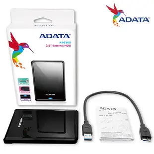 ADATA 威剛 HV620S 1TB / 2TB / 4TB 黑色/白色 USB3.0 2.5吋 輕巧防刮 行動硬碟