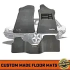 VL TURBO CUSTOM MADE FLOOR MATS SET OF 3 Charcoal with Silver Badge Calais BT1