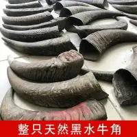 在飛比找樂天市場購物網優惠-天然黑水牛角原材料DIY擺件毛料實心牛角尖原料彈弓號角印章料