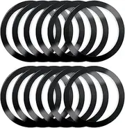 12 Pack Universal Metal Rings Compatible with MagSafe Magnetic Wireless Charger, Ultra Thin Rings Sticker Compatible with iPhone 13 12 Pro Mini Max Galaxy S21 Car Charger (NO Magnet), Black
