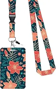 YSHIGUING ID Badge Holder with Detachable Neck Lanyard,Vertical Waterproof ID Card Protector Case with Retractable Reel Clip for Office School Travel Women Nurse Doctor Teacher Student (A)
