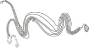 [CATIEBYE] Fashion Body Chain Silver Waist Chain Stone Moon Pendant Elegant for Women for Dress Evening Party