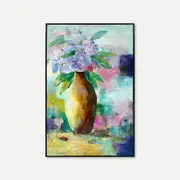 Bold Blooms - Framed Original Oil Paint On Canvas