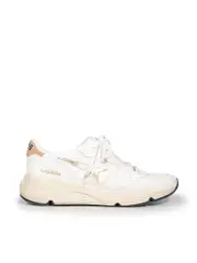 White Leather Running Trainers