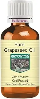 Devprayag Pure Grapeseed Oil (Vitis vinifera) Natural Therapeutic Grade Cold Pressed 10ml (0.33 oz)