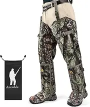 Snake Guard Chaps Waterproof Snake Chaps for Hunting Snake Bite Protection Gear Adjustable Size Snake Bite Protective Gaiters Anti-Snake Gaiters for Legs
