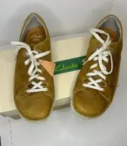 Men’s Clark’s Trinket on Mix Tan Leather Sneaker/Shoe New In Box Size 11 M