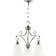 Quorum International 6354-3-64 Bryant Mini Chandelier Classic Nickel