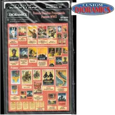 French Benelux Propaganda Posters 1/35 model Diorama Custom Dioramics CD5026
