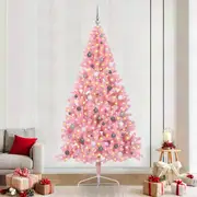 Fake Half Christmas Tree Pink 240 cm PVC