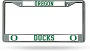 Rico Industries NCAA Oregon Ducks Unisex Standard Chrome License Plate Frame, Team Color, 6 x 12.25-inches