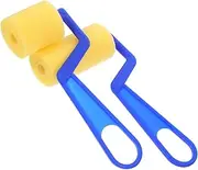 2pcs Painting Brush Roller Easy Grip Sponge Paint Brushes for Creative Art Projects for Childrens DIY Crafting and Pattern Making