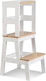 Little Nation Oscar Learning Kitchen Helper Tower Stable and Safe Smart Design - Multi-use Step Stool