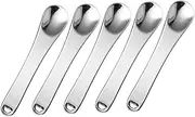 KALLORY 5pcs Mini Skincare Products Eye Cream Applicators Mini Cosmetic Spatulas for Face Cream Skin Spatula Beauty Scoops Silver Color