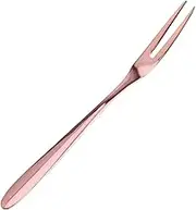 BRIGHTFUFU Stainless Steel Fruit Forks Long Handle Dessert Forks for Cake Beefsteak Stainless Steel Rose Gold Finish for Outdoor Camping and Daily Use