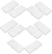 FONDOTIN 10pcs Plastic Interdental Brush Holder Box Transparent Storage Case with Flip Lid Portable Interdental Brush Container for Home and Travel