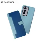 CASE SHOP OPPO RENO 12 PRO 前收納側掀皮套-藍