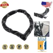 Iven 8210 Lightweight 85cm Bicycle Chain Lock - Steel & Key Unlock Secure