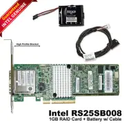 Intel RS25SB008 6Gb/s PCI-E SAS 1GB Controllers RAID Cards + Battery